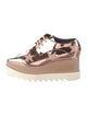 Stella McCartney Patent Leather Wedge Sneakers