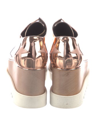 Stella McCartney Patent Leather Wedge Sneakers