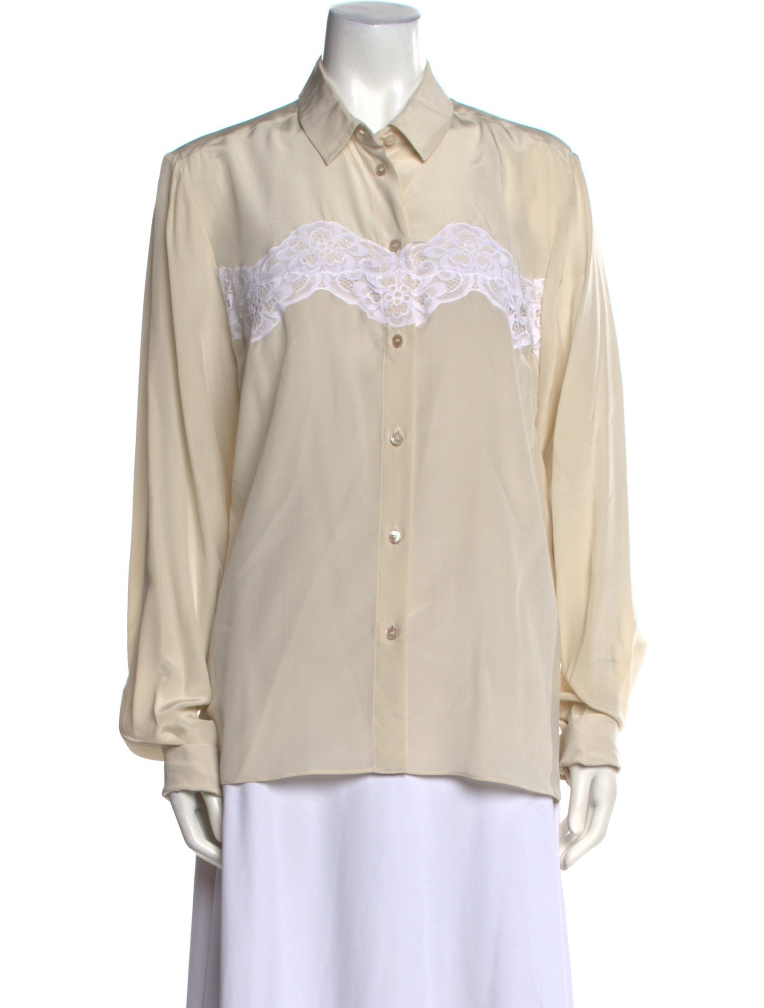 Stella McCartney Silk Long Sleeve Button-Up Top