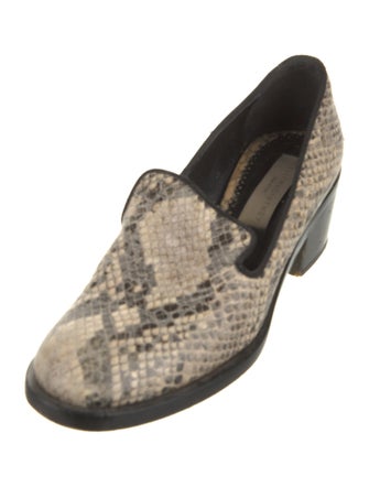 Stella McCartney Embossed Leather Animal Print Pumps
