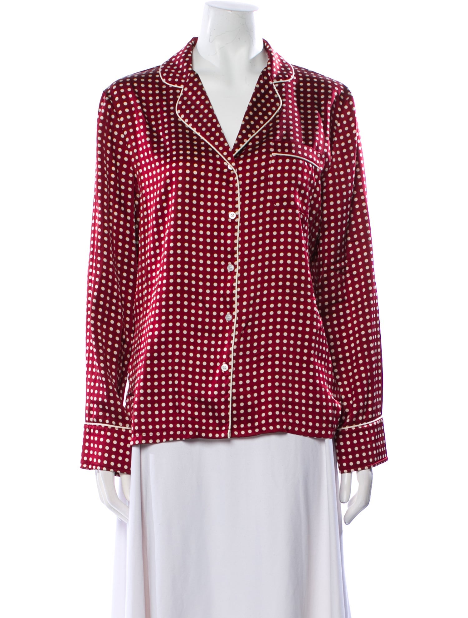 Stella McCartney Silk Polka Dot Print Pajamas