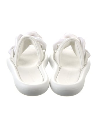 Stella McCartney Leather Chain-Link Accents Slides