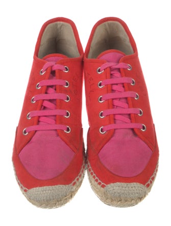 Stella McCartney Suede Colorblock Pattern Espadrille Sneakers