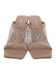 Stella McCartney Leather Mesh Accents Slides