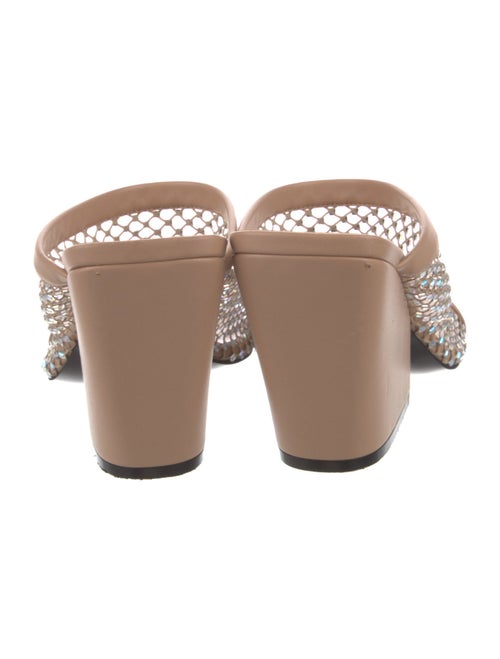 Stella McCartney Leather Mesh Accents Slides