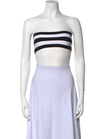 Stella McCartney Tops Striped Strapless Crop Top XS