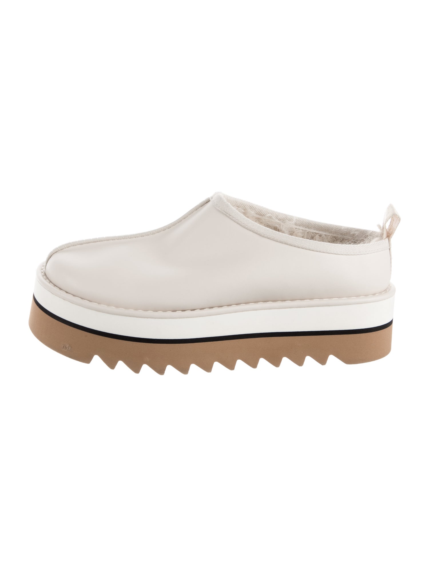 Stella McCartney Leather Fur Trim Oxfords
