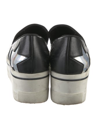 Stella McCartney Leather Printed Wedge Sneakers