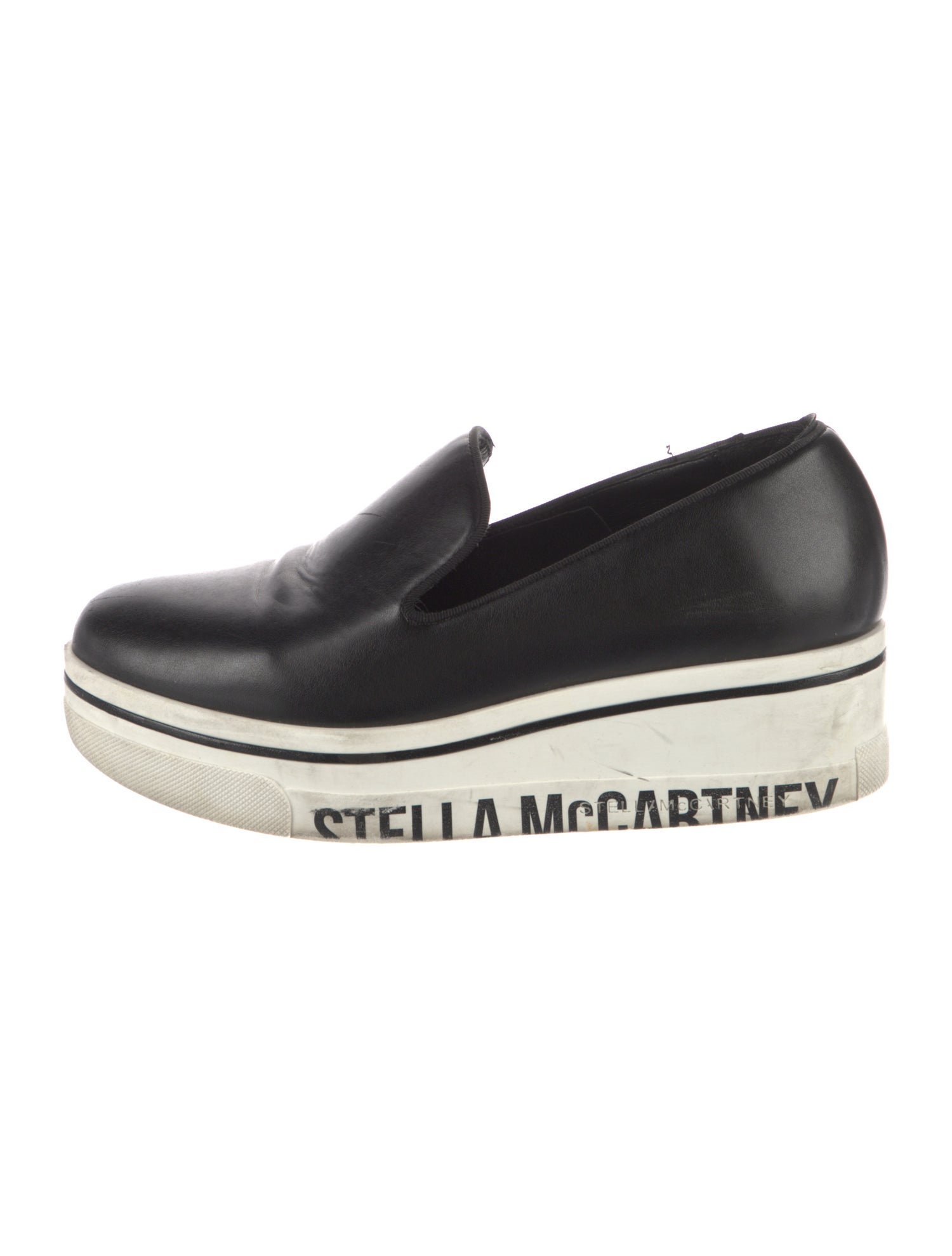 Stella McCartney Leather Grosgrain Trim Loafers
