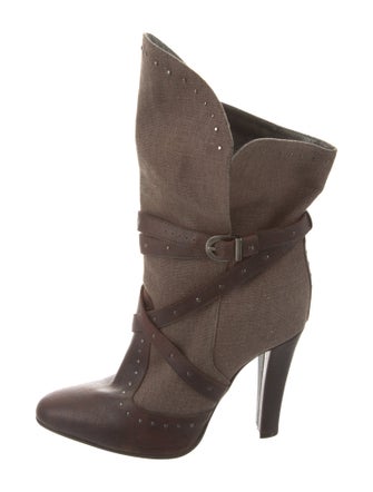 Stella McCartney Canvas Studded Accents Boots