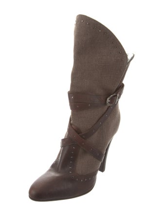 Stella McCartney Canvas Studded Accents Boots