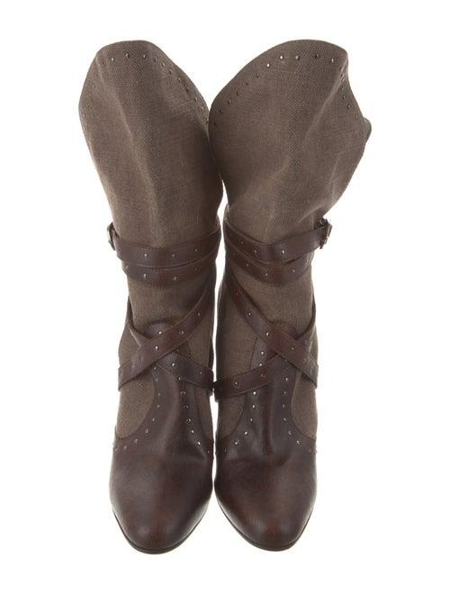 Stella McCartney Canvas Studded Accents Boots