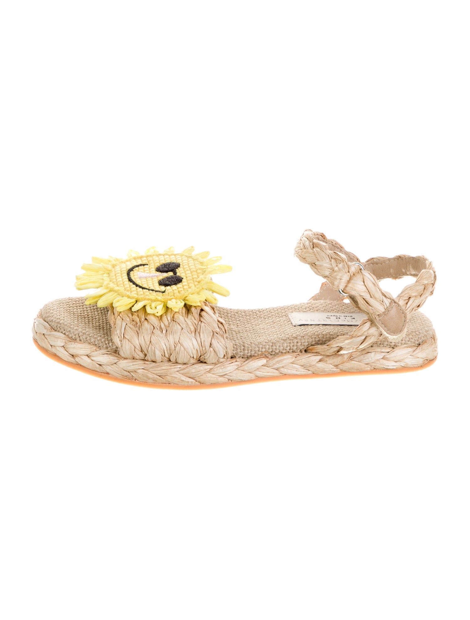 Stella McCartney Raffia Sun Flower Sandals