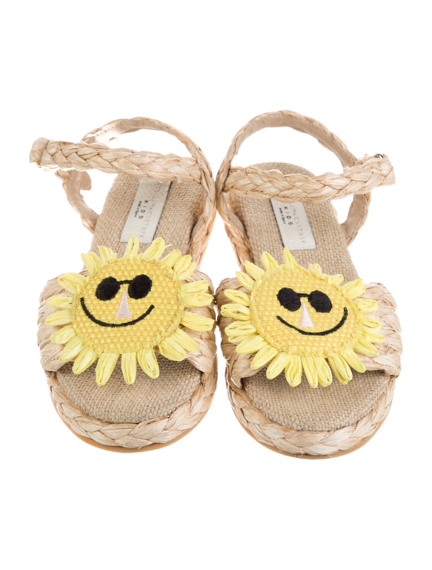 Stella McCartney Raffia Sun Flower Sandals