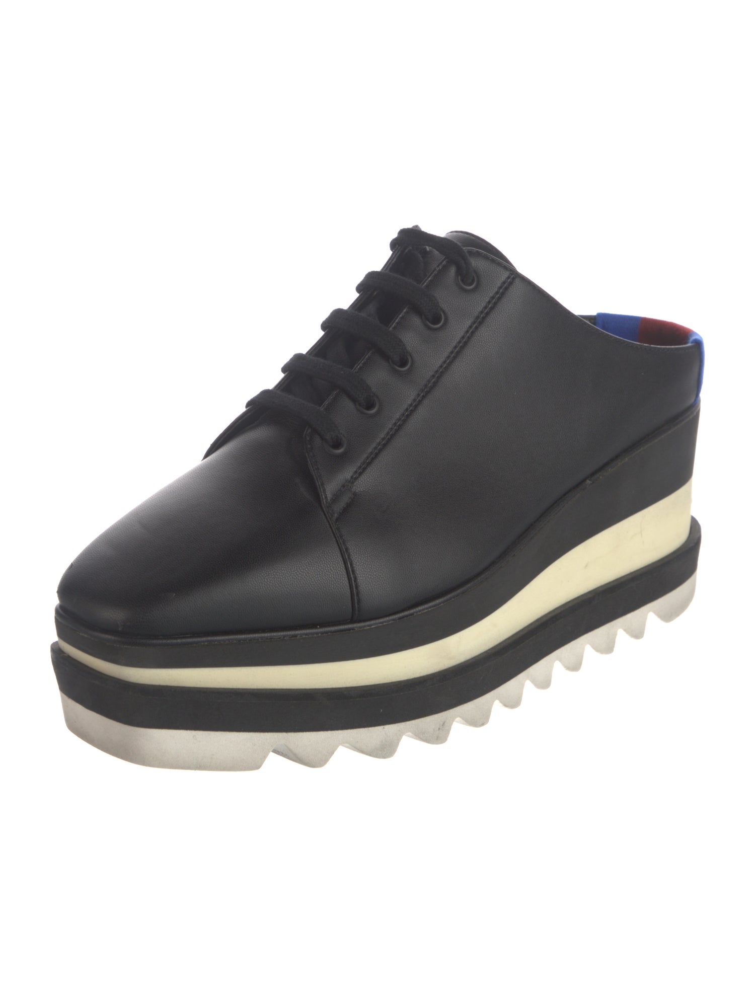 Stella McCartney Vegetarian Leather Colorblock Pattern Sneakers