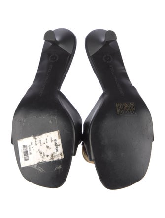 Stella McCartney Vegan Leather Chain-Link Accents Slides