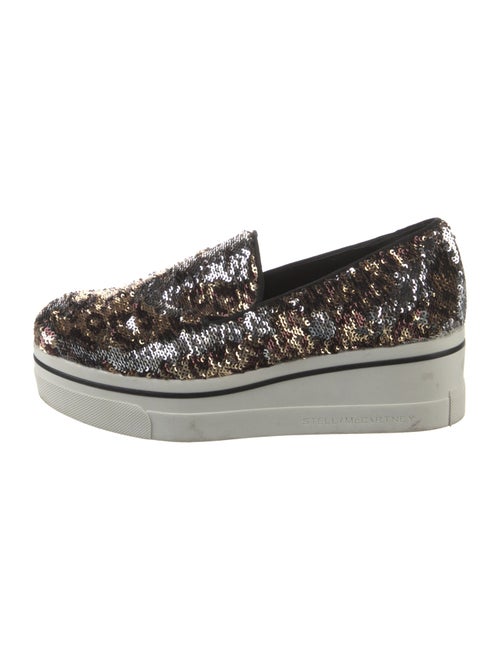 Stella McCartney Sequins Printed Wedge Sneakers