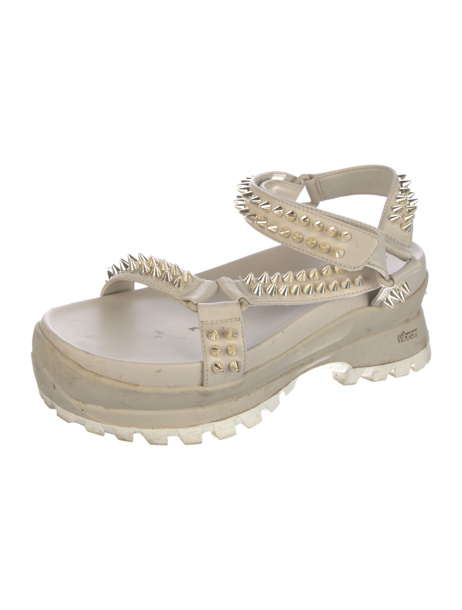 Stella McCartney Leather Studded Accents Sandals