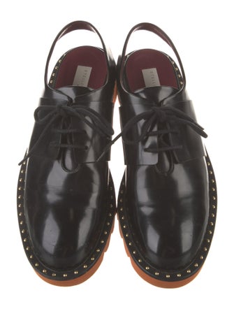 Stella McCartney Leather Studded Accents Slingback Flats