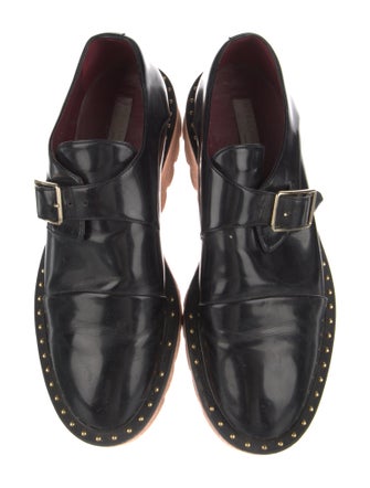 Stella McCartney Patent Leather Studded Accents Loafers