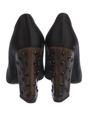 Stella McCartney Satin Crystal Embellishments Pumps
