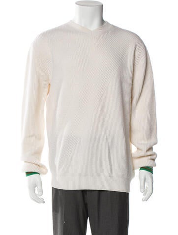 Stella McCartney Sweaters Virgin Wool V-Neck Pullover L