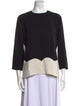 Stella McCartney Colorblock Pattern Crew Neck Top