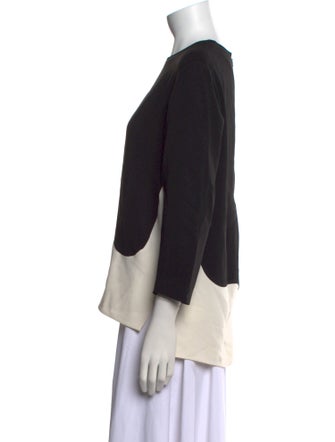 Stella McCartney Colorblock Pattern Crew Neck Top