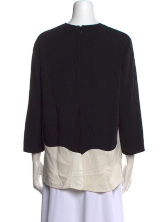 Stella McCartney Colorblock Pattern Crew Neck Top