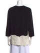 Stella McCartney Colorblock Pattern Crew Neck Top