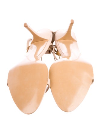 Stella McCartney Vegan Leather Chain-Link Accents T-Strap Pumps