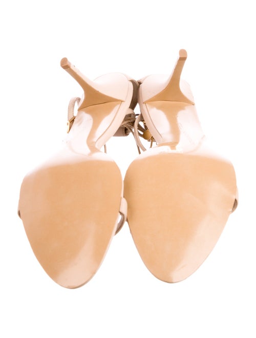 Stella McCartney Vegan Leather Chain-Link Accents T-Strap Pumps