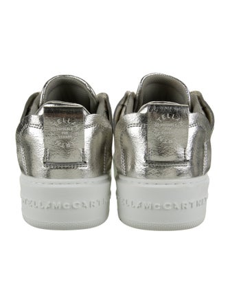 Stella McCartney Patent Leather Colorblock Pattern Sneakers