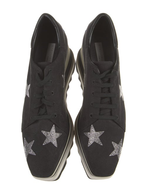 Stella McCartney Vegetarian Suede Printed Wedge Sneakers