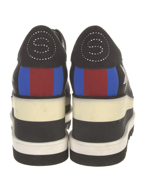 Stella McCartney Vegetarian Suede Printed Wedge Sneakers