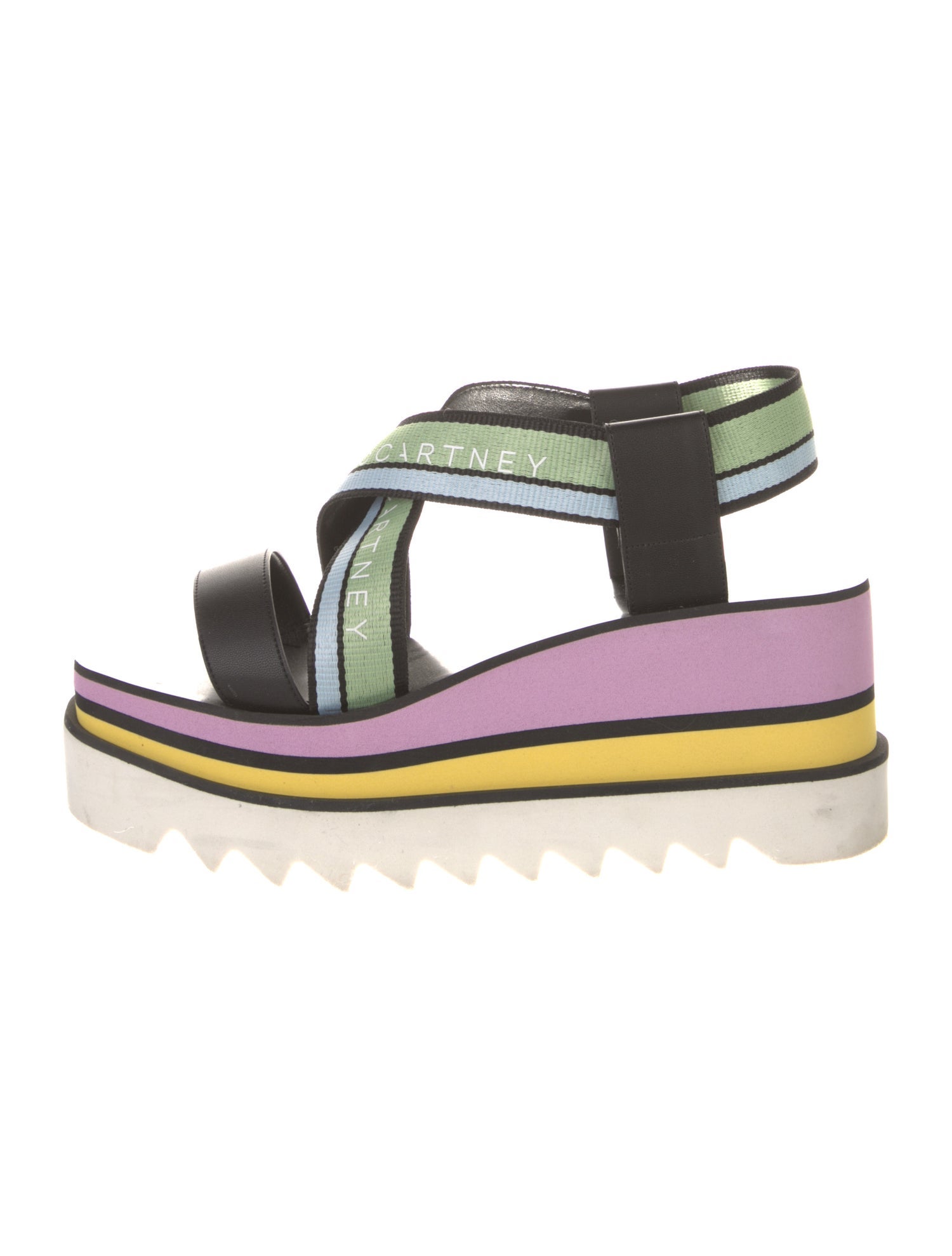 Stella McCartney Leather Printed Slingback Sandals