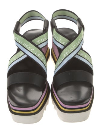 Stella McCartney Leather Printed Slingback Sandals