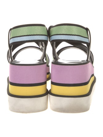 Stella McCartney Leather Printed Slingback Sandals