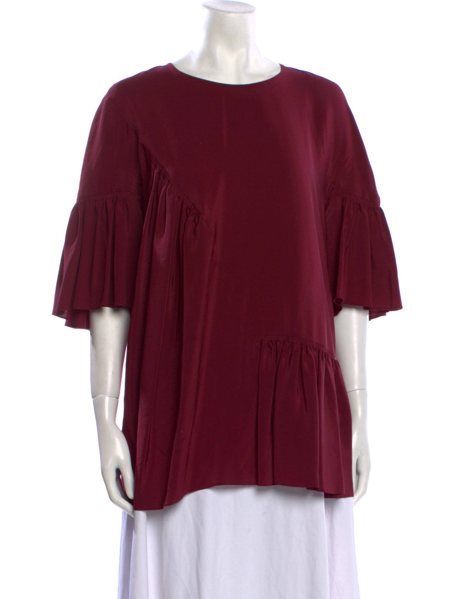 Stella McCartney Silk Crew Neck T-Shirt