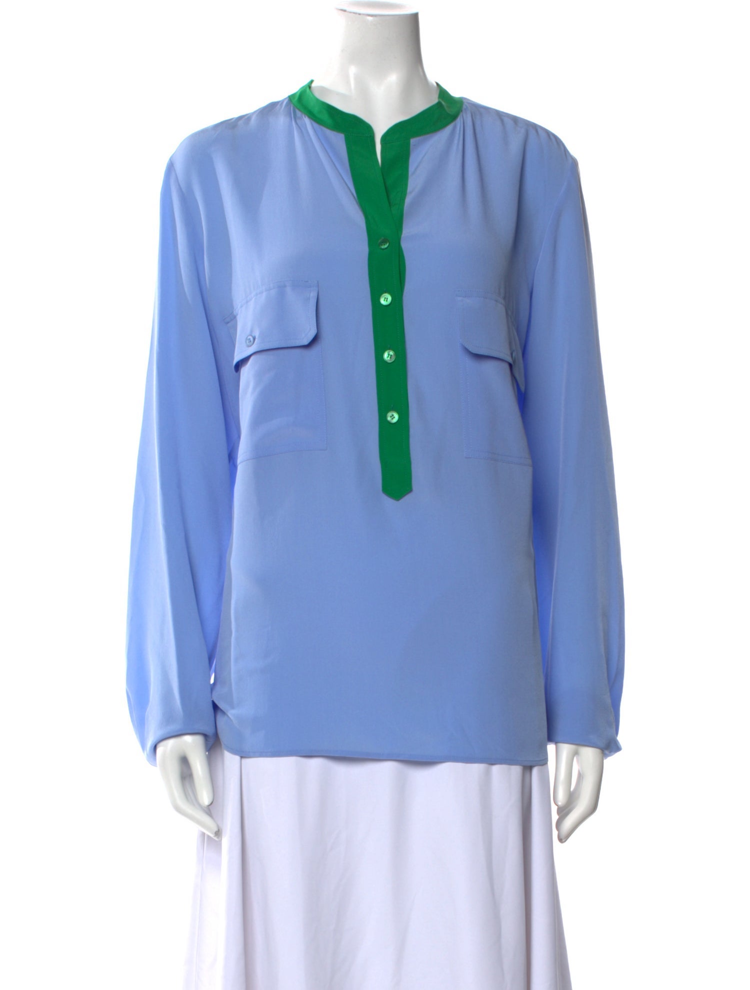 Stella McCartney Silk Mock Neck Blouse