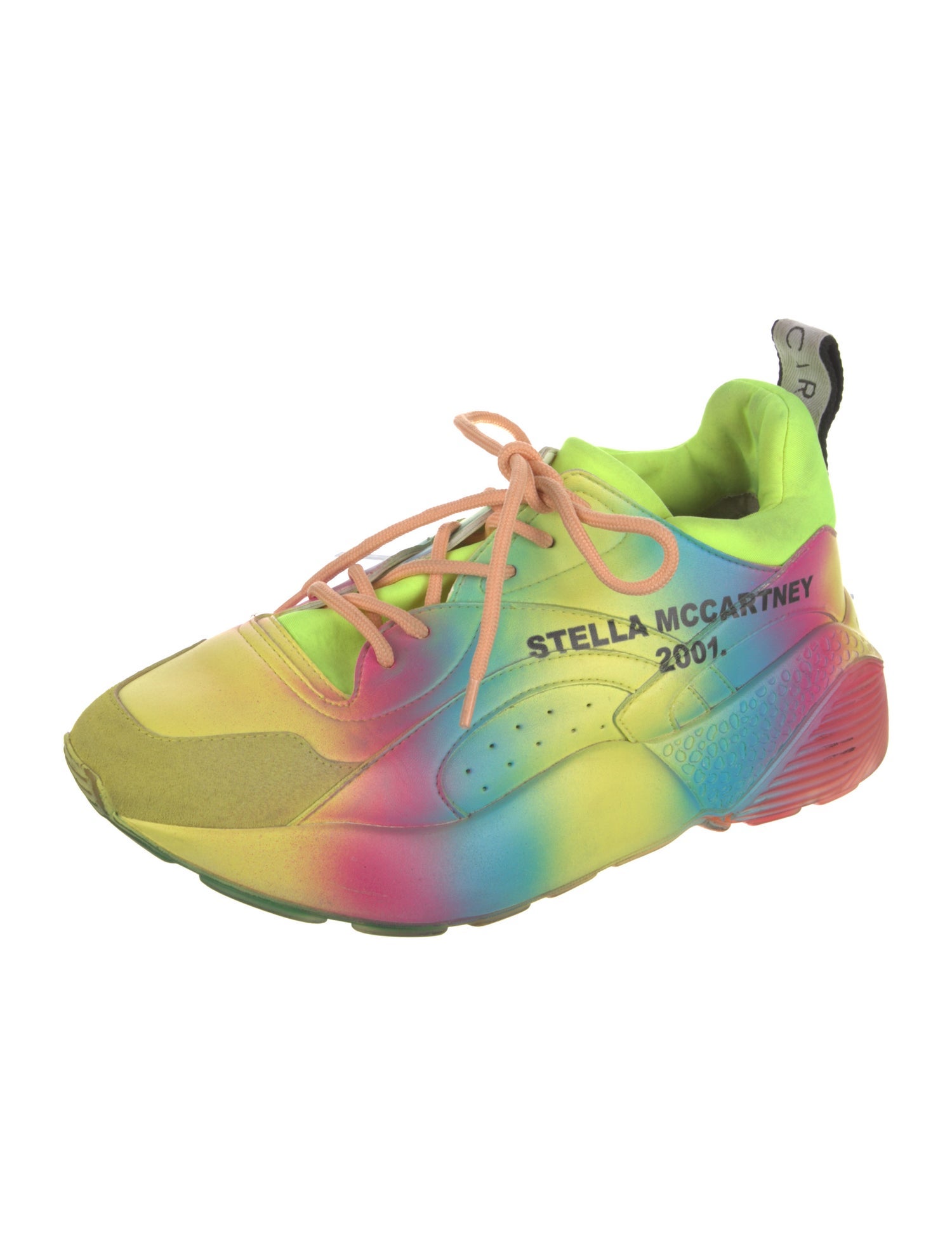 Stella McCartney Leather Tie-Dye Print Chunky Sneakers