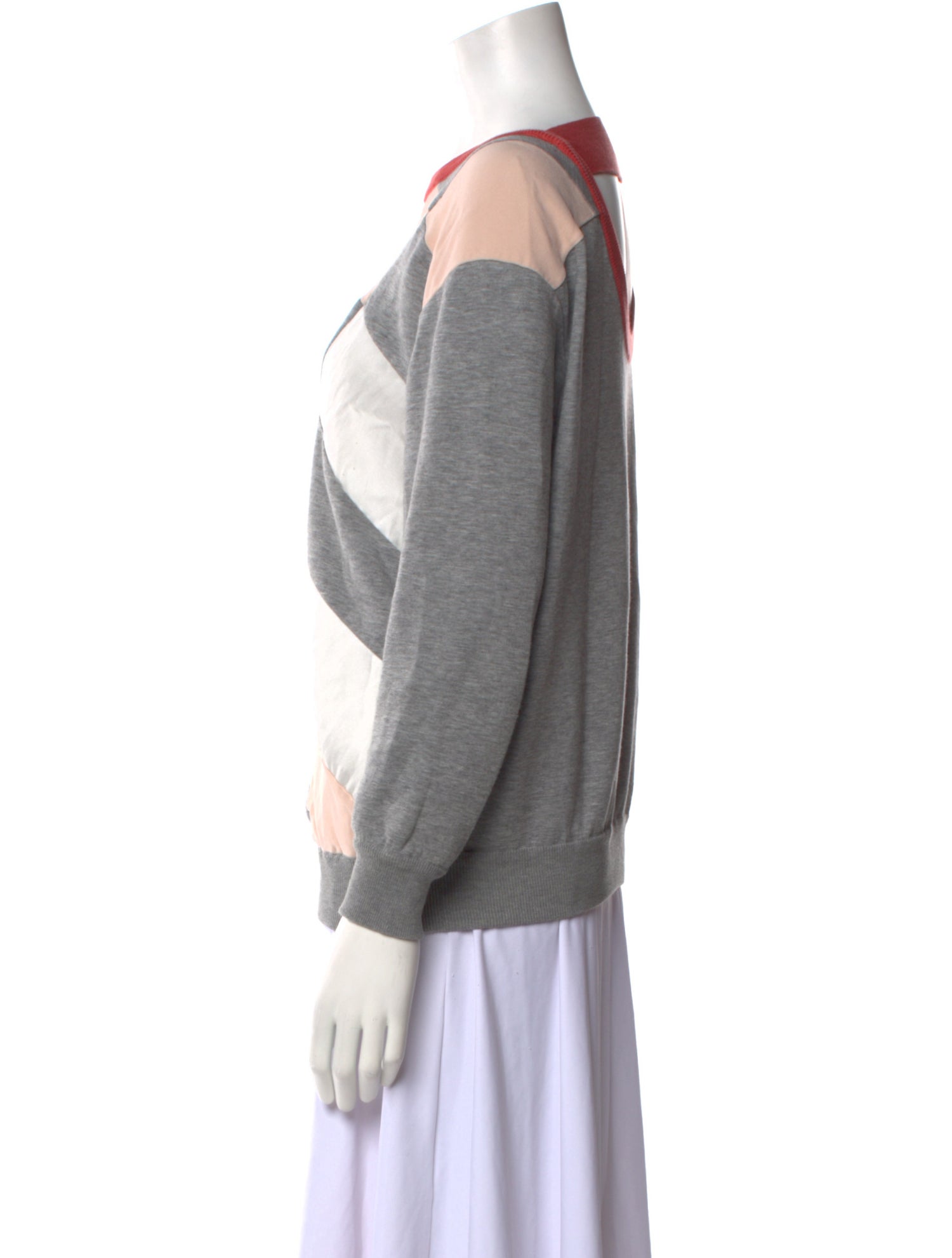 Stella McCartney Colorblock Pattern Bateau Neckline Sweatshirt