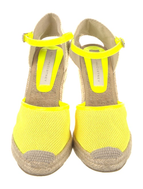 Stella McCartney Mesh Leather Trim Embellishment Espadrilles