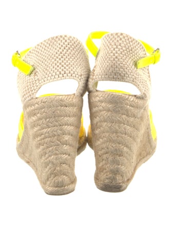 Stella McCartney Mesh Leather Trim Embellishment Espadrilles