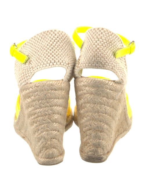 Stella McCartney Mesh Leather Trim Embellishment Espadrilles