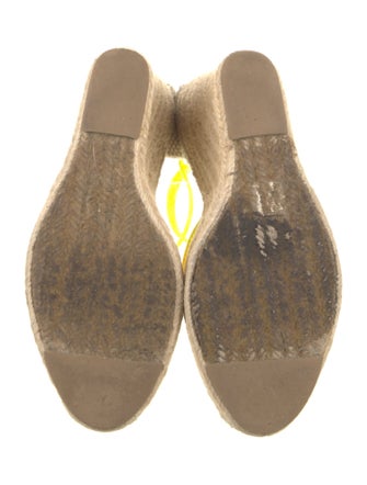 Stella McCartney Mesh Leather Trim Embellishment Espadrilles