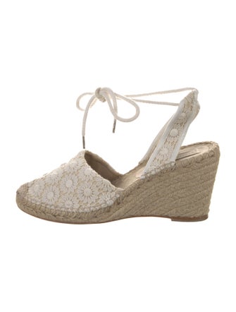 Stella McCartney Canvas Tweed Pattern Slingback Pumps