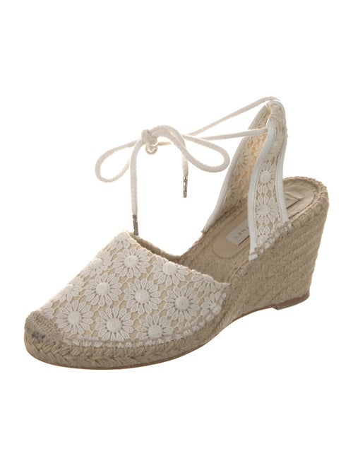 Stella McCartney Canvas Tweed Pattern Slingback Pumps