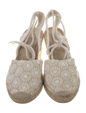 Stella McCartney Canvas Tweed Pattern Slingback Pumps