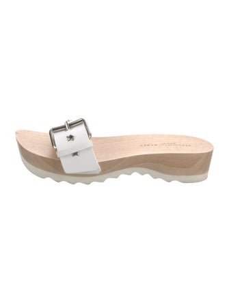 Stella McCartney Leather Studded Accents Slides